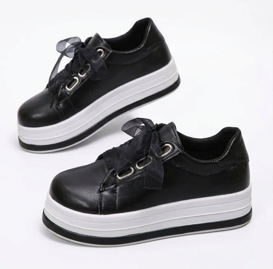 Flat Round Toe Platform Women's Shoes